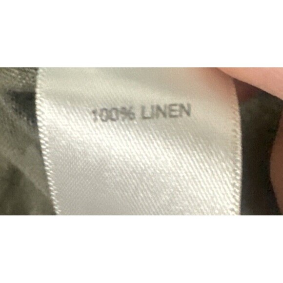 J. Jill Love Linen Olive GREEN Pull On Ankle Pants Women’s Elastic Waist Sz L - Picture 8 of 10